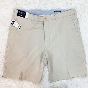 Cremieux Mens 9 inch flat front chino Shorts Comfort Stretch Size 42